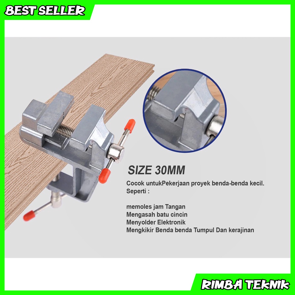 Klem Catok Meja 40 mm Clamp Vise Bench Table Catok Crafting Mini Ragum Penjepit Kecil