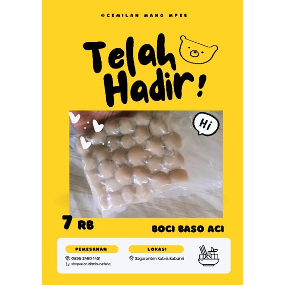 

Boci ( Baso Aci ) saja isi 30 pcs