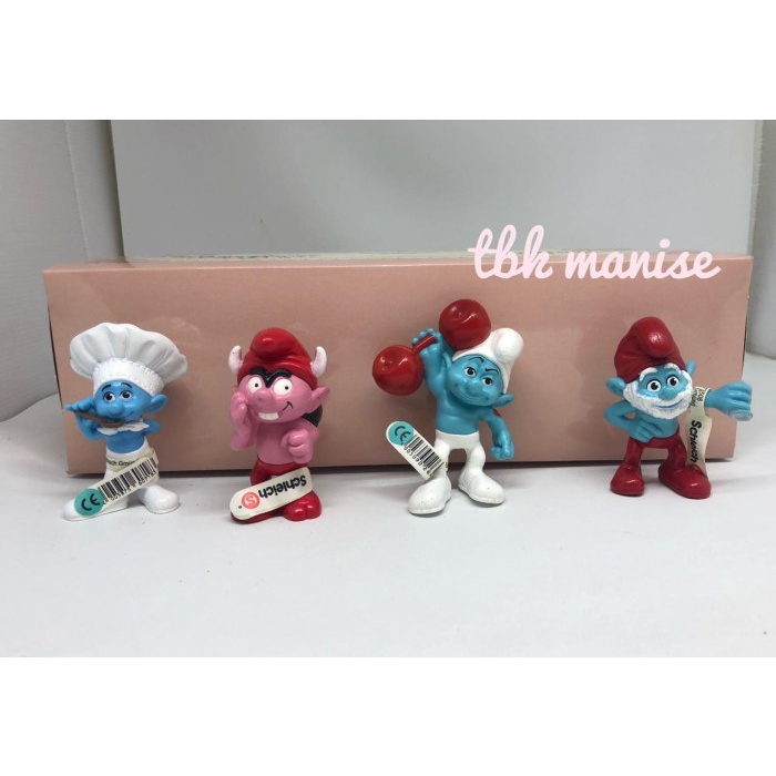 Topper Cake Topper Smurf / Hiasan Smurf / Pajangan Smurf / Topper Kue
