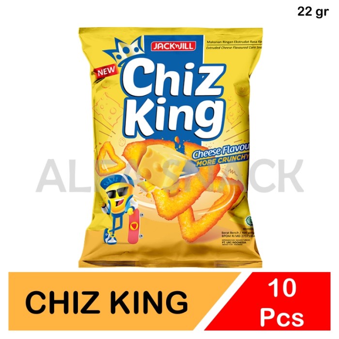 

Chiz King Cheese Flavour Snack Keju Kemasan Renceng 10 x 22 gram