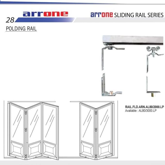 Rel Pintu Lipat Alumunium 2M