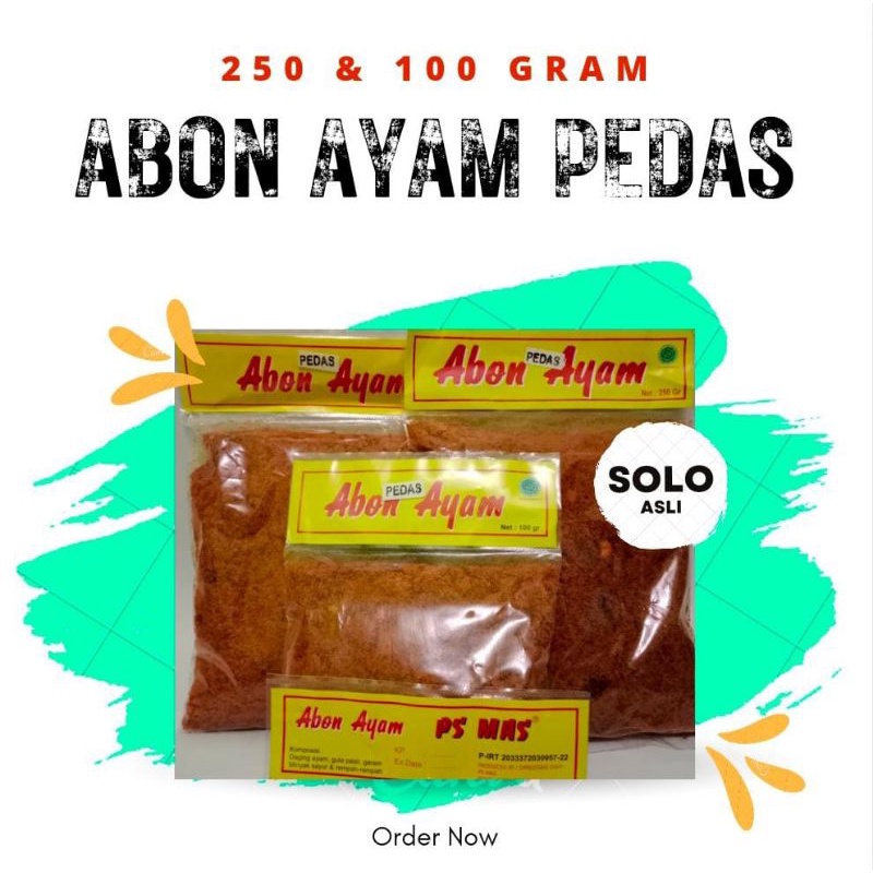 

Abon Ayam Pedas PS Mas khas Solo (250 gram)