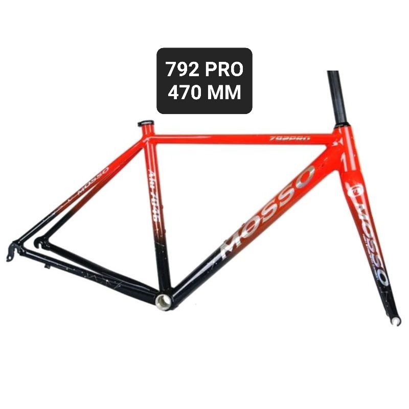 FRAME MOSSO 792PRO SIZE UKURAN 470MM 47CM . RANGKA SEPEDA ROADBIKE MOSO 792 PRO 47 CM 470 MM WARNA HITAM MERAH BLACK RED