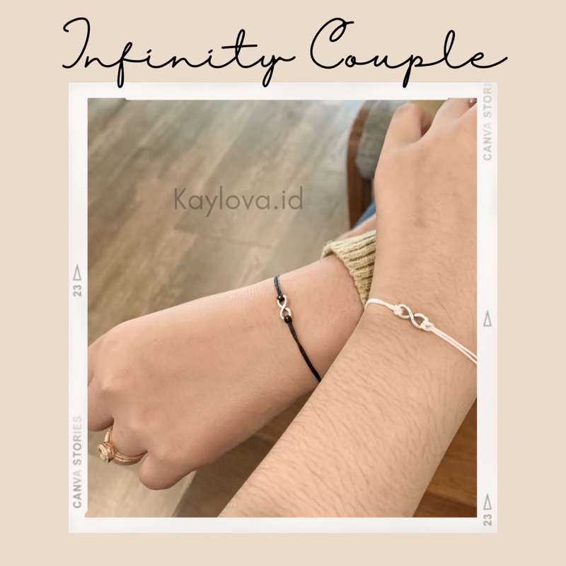 Gelang Couple Minimalis/Gelang Infinity/Gelang Handmade