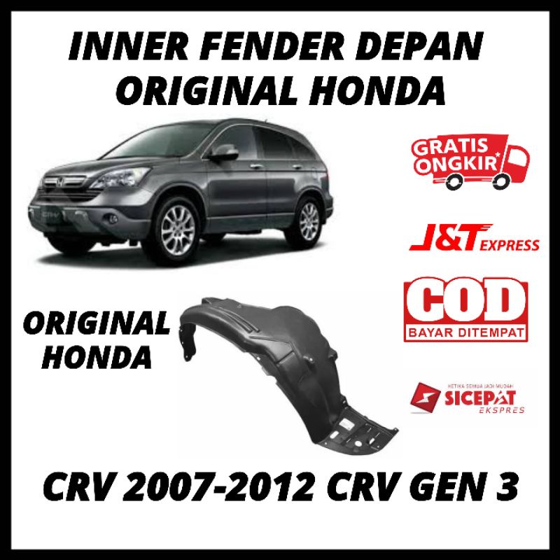 Inner Iner Liner Fender Spakbor Kolong Depan CRV 2007 2008 2009 2010 2011 2012 Crv Gen 3