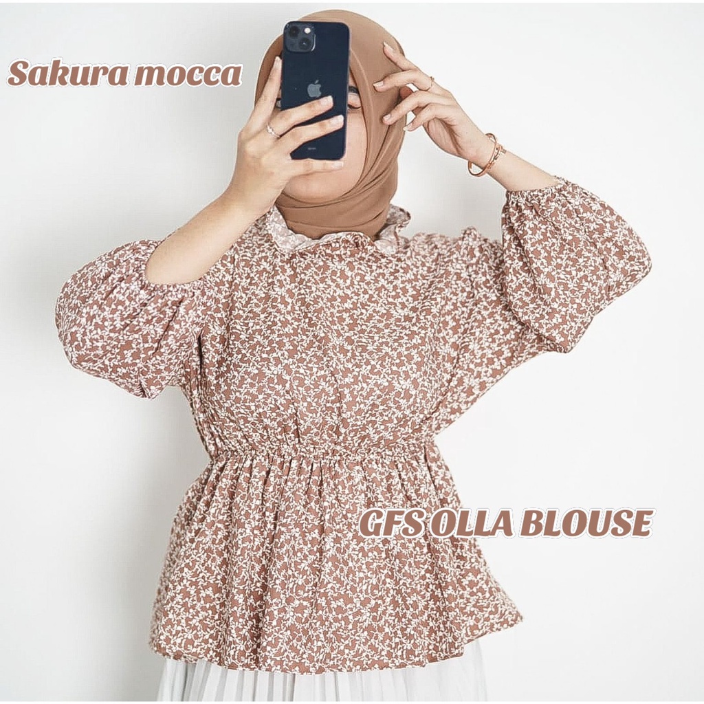 BEFAST - ZFS OOTD BLOUSE JIHAN / FLOWY BLOUSE VINTAGE / Blouse Casual Wanita Kekinian / Outift Wanita Hijab / Fashion Wanita Modis / Blouse Flower Keluaran Terbaru / Atasan Wanita Lengan Panjang