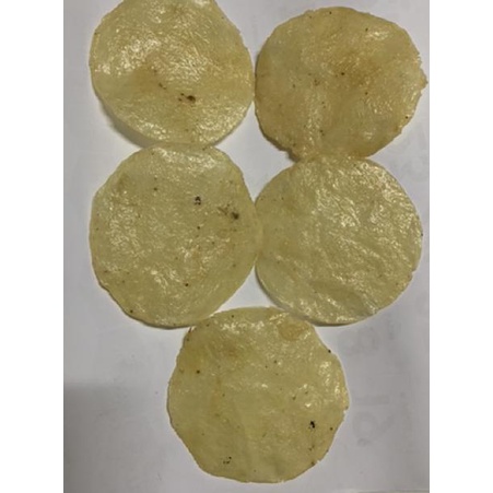 

㊖ Emping Melinjo (Gnemon) Lebar MENTAH, tersedia 3 varian rasa, diameter 10 cm mentah と