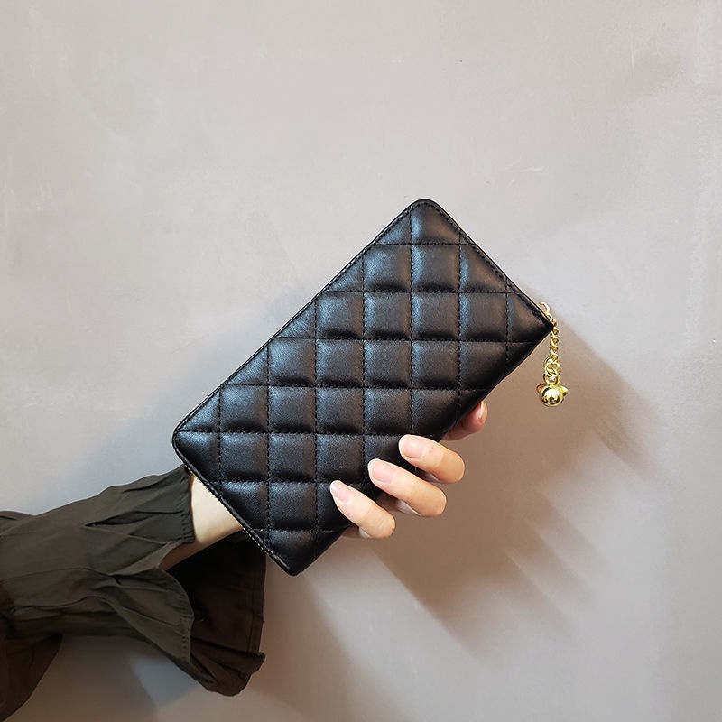 Dompet Wanita Panjang Import Zipper Dompet Hitam Polos Cantik Dompet Perempuan Fashion Murah Dompet Cewek Kekinian D83