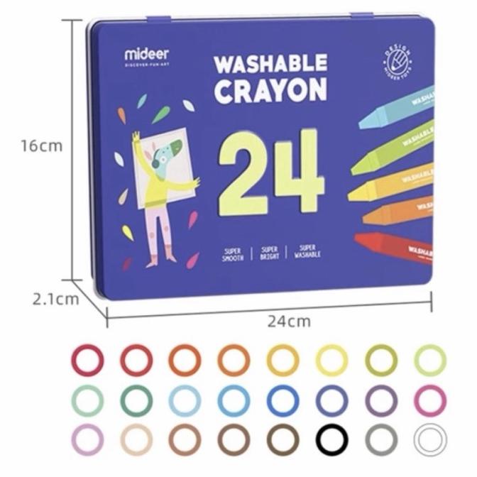 

mideer washable crayon 24 pc