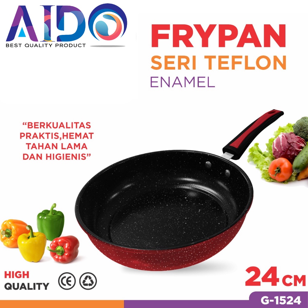 TEFLON SERBAGUNA / TEFLON ANTI LENGKET 24CM &amp; 26CM CM MURAH / Wajan Teflon Anti Lengket / Wajan Penggorengan 1526