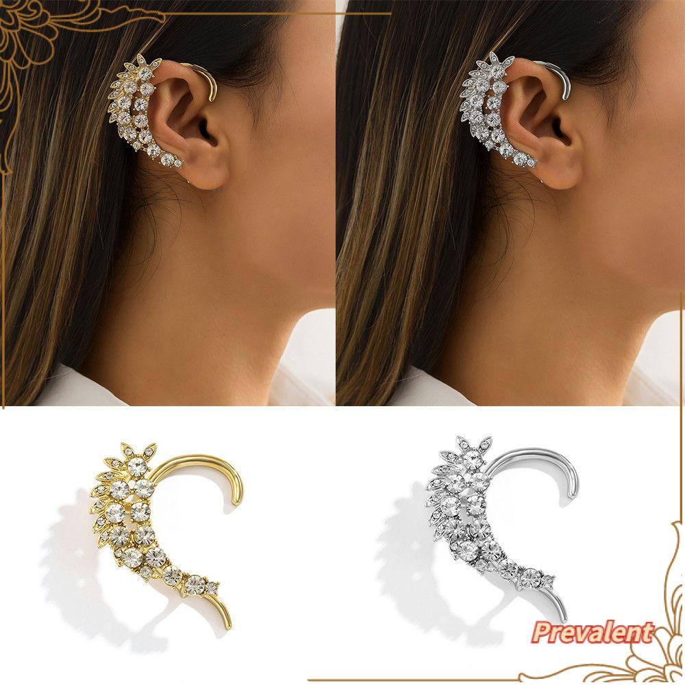 Preva Rhinestones Ear Cuffs Pesta Anting Perhiasan Non Piercing