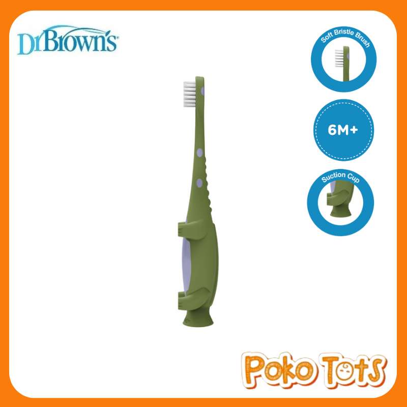 Dr Brown's Toddler Toothbrush Dinosaurus Sikat Gigi Bayi dan Anak Dr Browns WHS