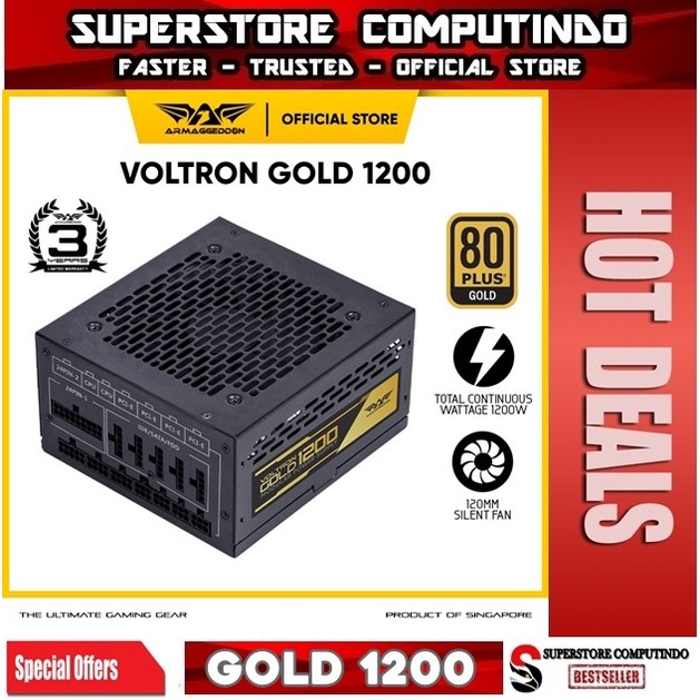 Power Supply Armaggeddon Voltron Gold 1200 Modular PSU 80+ Gold