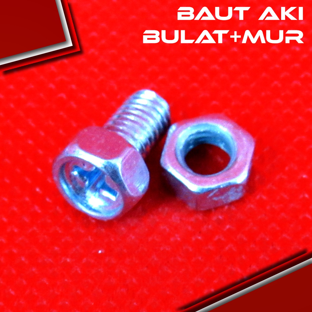 baut aki + mur model bulat dan kotak