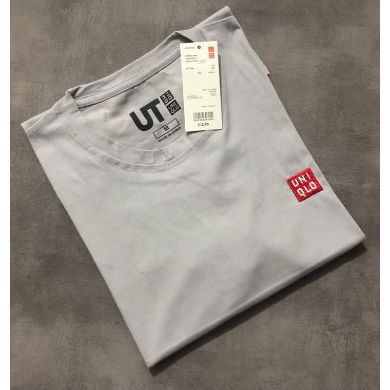 Kaos uniq Polos Lengan Pendek Logo Bordir Pria Dan Wanita