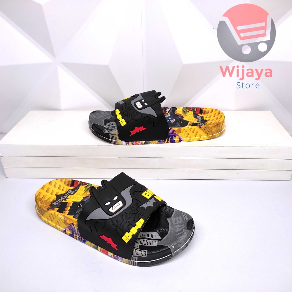 Sandal Balance Anak Laki-laki Motif Batman Sandal Karet Anak Cowok Karakter Marvel Superhero Avengers 2101 Import