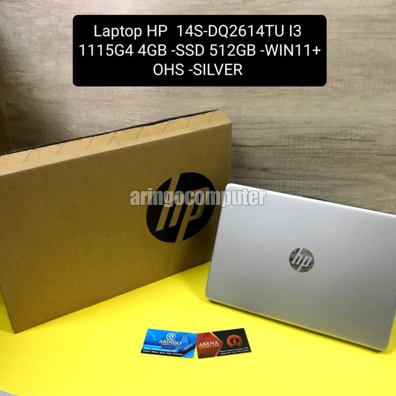 Laptop HP 14S-DQ2614TU I3 1115G4 4GB -SSD 512GB -WIN11+OHS -SILVER