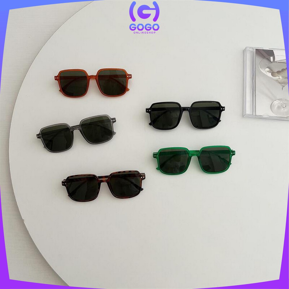 GOGO-C673 Kacamata Petak Fashion Korea Retro Petak Eyeglasses / Kacamata Wanita Hitam Kotak Gaya Style Sunglasses Kaca Mata Fashion