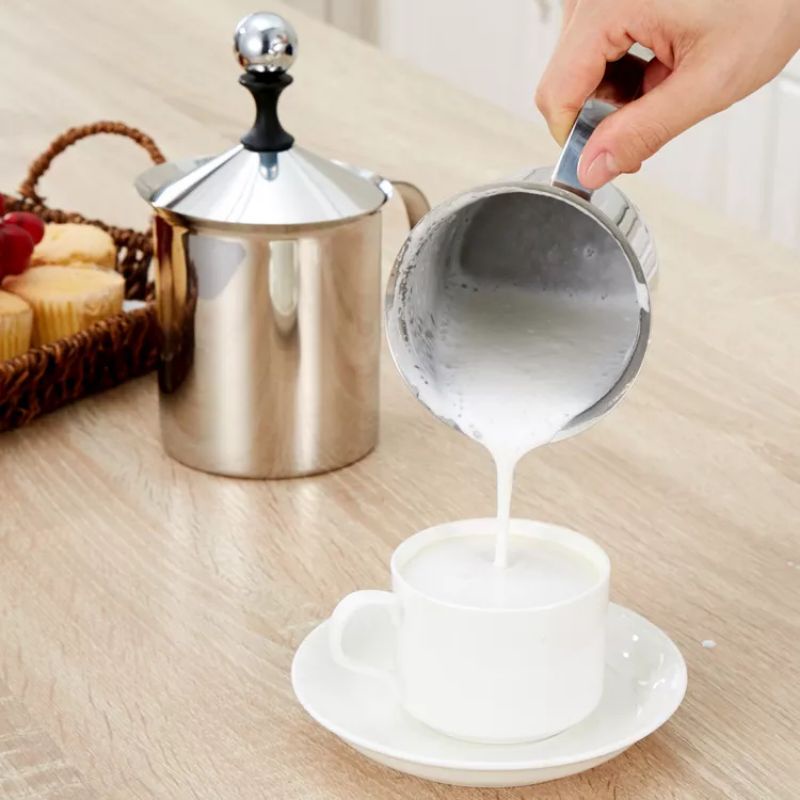 Serbagrosirmurah 304 Jug Milk Frother Dalgona Maker Mug Stainless Pembuat Busa Susu Latte Art alat pengocok susu jug manual foam latte milk