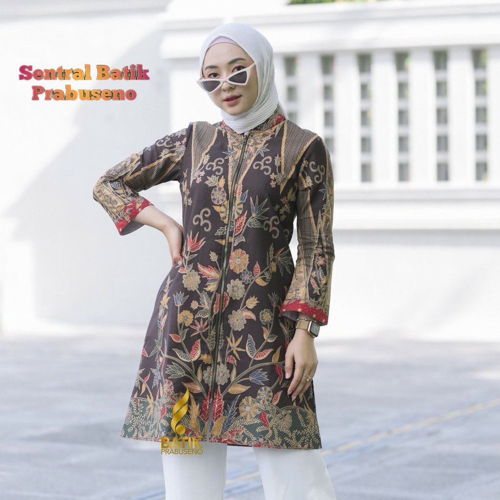 Ayu Andira Atasan Baju Batik Wanita Lengan Panjang Ori Original Prabuseno Modern Premium Jumbo Big S
