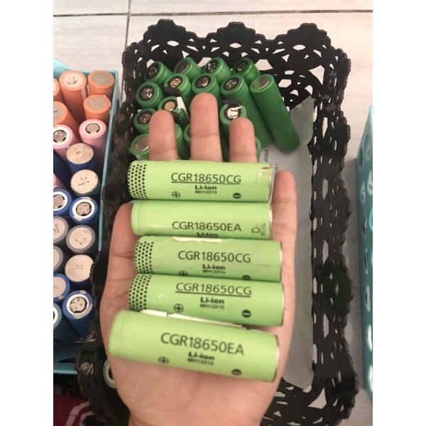 Batrai 18650 bekas laptop tes voltase Merk campur