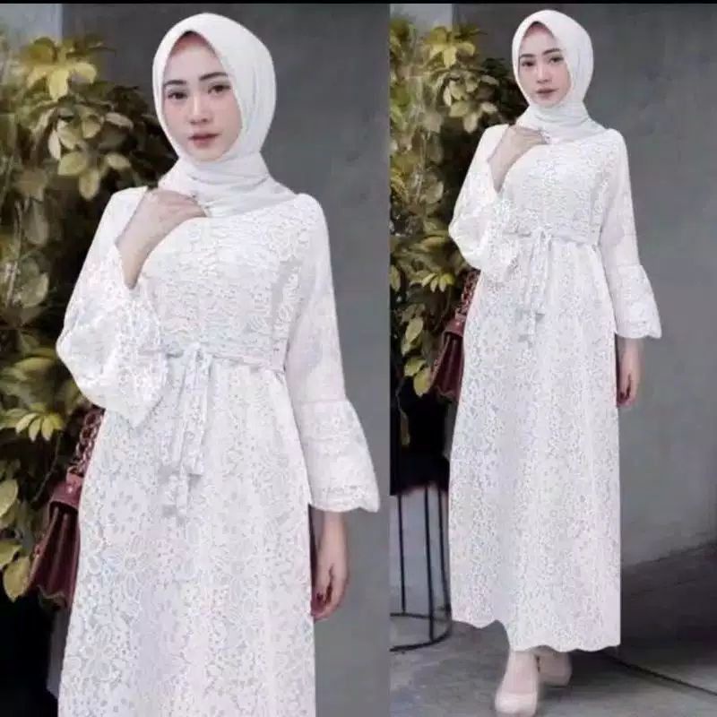 gamis/gamis pesta kekinian/gamis brukat/gamis Maxi Yasina/gamis muslim