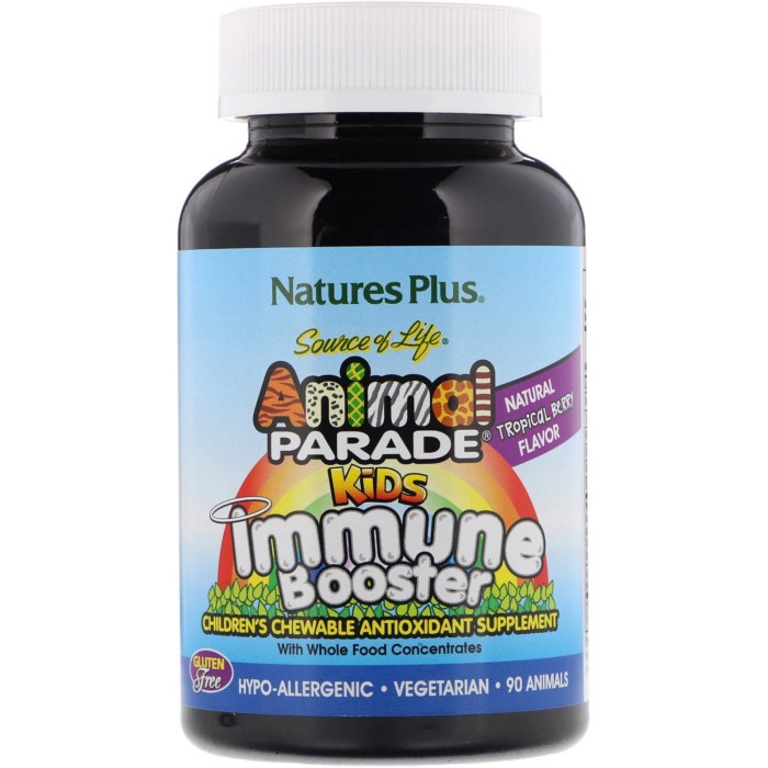 NATURE'S PLUS ANIMAL PARADE KIDS IMMUNE BOOSTER 90 Chewable Tablets