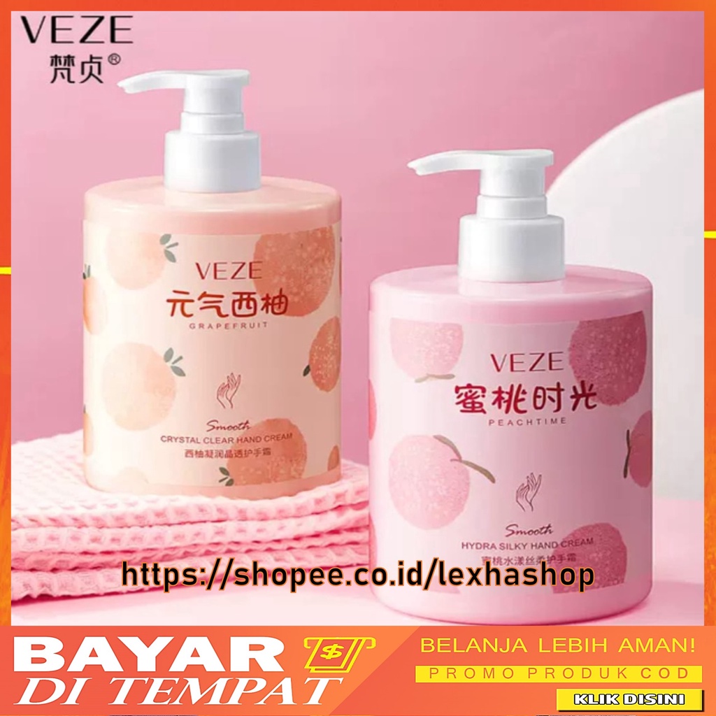 Veze Krim Tangan Hydra Silky Hand Cream Smooth Grape Fruit &amp; Peachtime