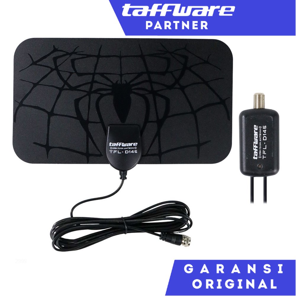 Antena TV Digital DVB-T2 High Gain 25dB with Signal Booster Amplifier - TFL-D146 ORIGINAL Taffware