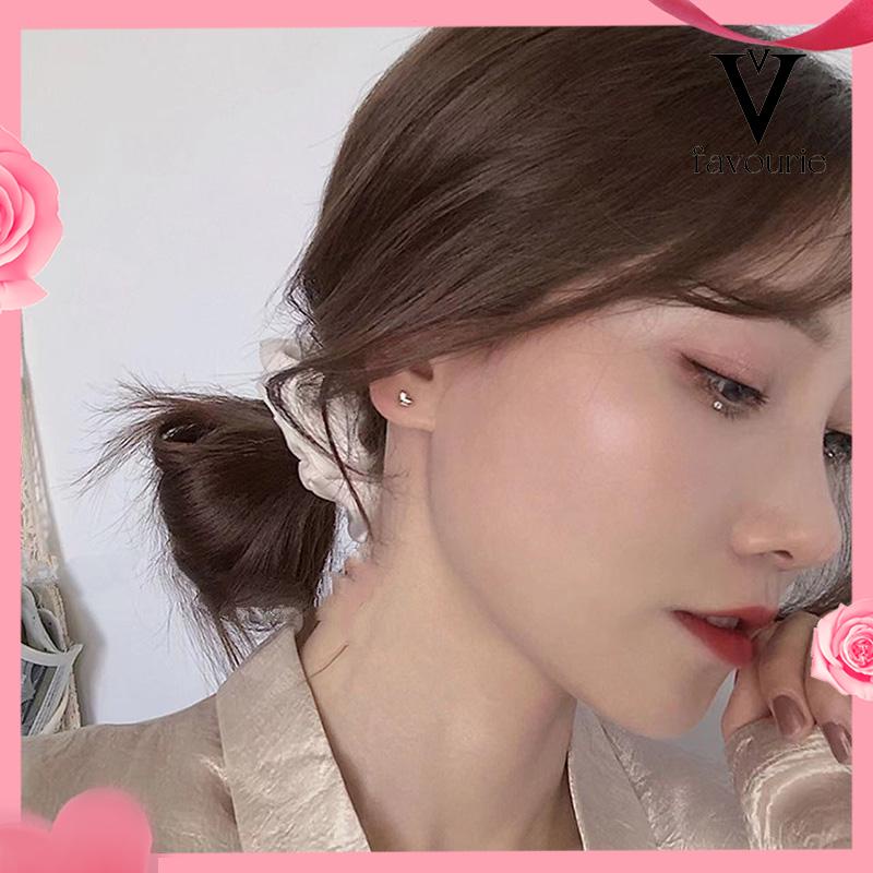 CODFashion Anting Mini Kecil Sederhana Perhiasan Telinga Logam Berbentuk Hati Manis Sederhana Wanita-FA