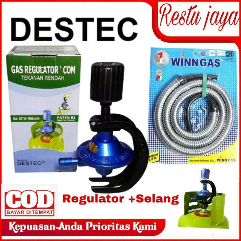 REGULATOR GAS ELPIJI DESTEC COM 201S NON METER+ SELANG TERLARISS...,,,,,