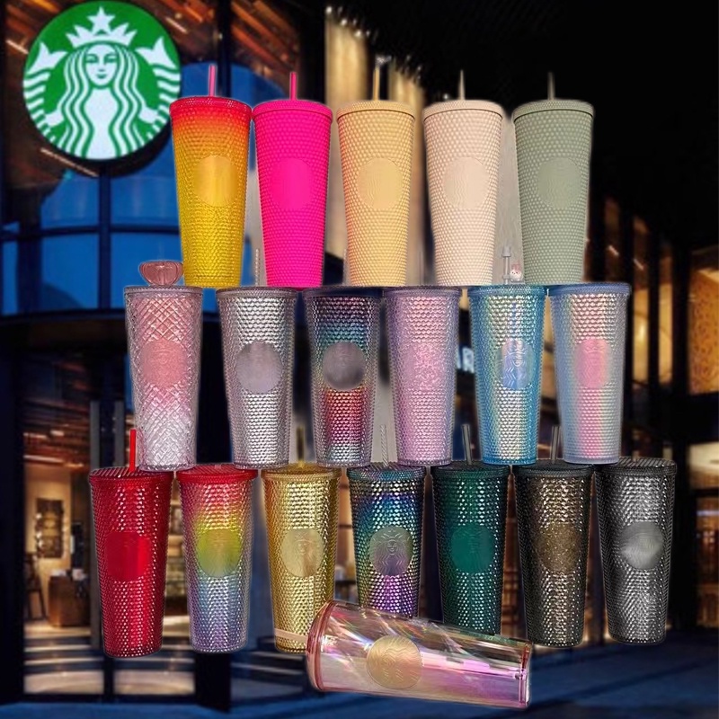 Limited Starbucks Tumbler Reusable Straw Cup Starbucks Galaxy Fantasy Blink Glitter Diamond