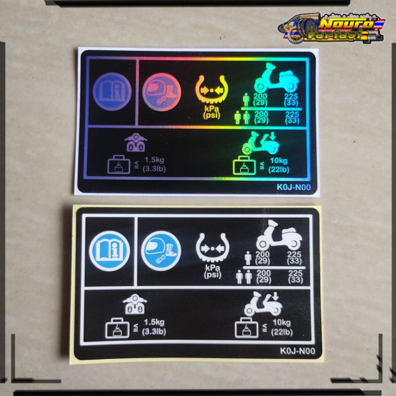 COD Stiker Peringatan penting Honda beat new warning mantap