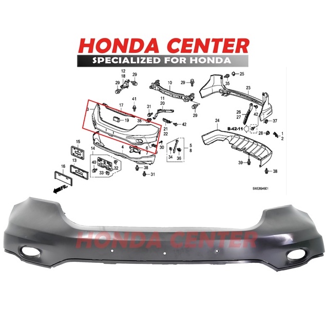 bumper bemper bamper depan up atas honda crv re gen3 2010 2011 2012