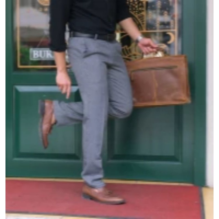 Celana Bahan Woll Pria Slimfit Kerja Formal UK 27-34 Warna