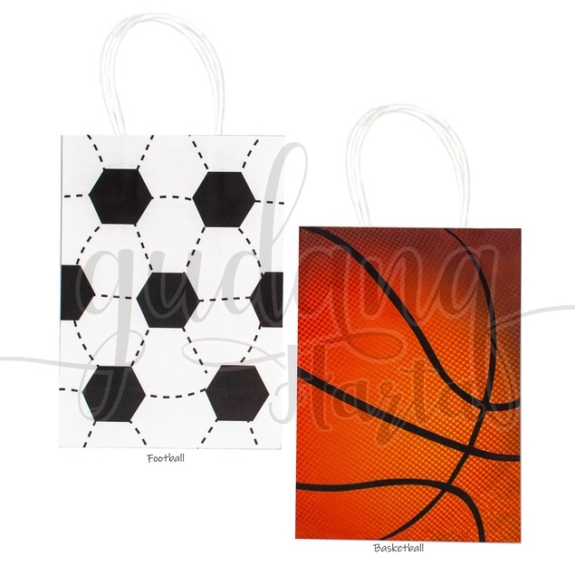 Paper Bag Basket Football Tas Kado Motif Bola Basket Lucu Goodie Bag Bola GH 507275