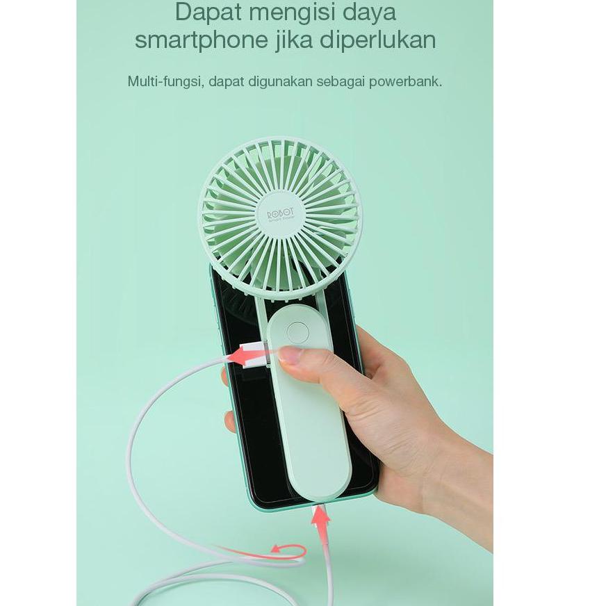Borong Murah Robot kipas portable Fan RT-BF11 Dengan Pengisi Daya