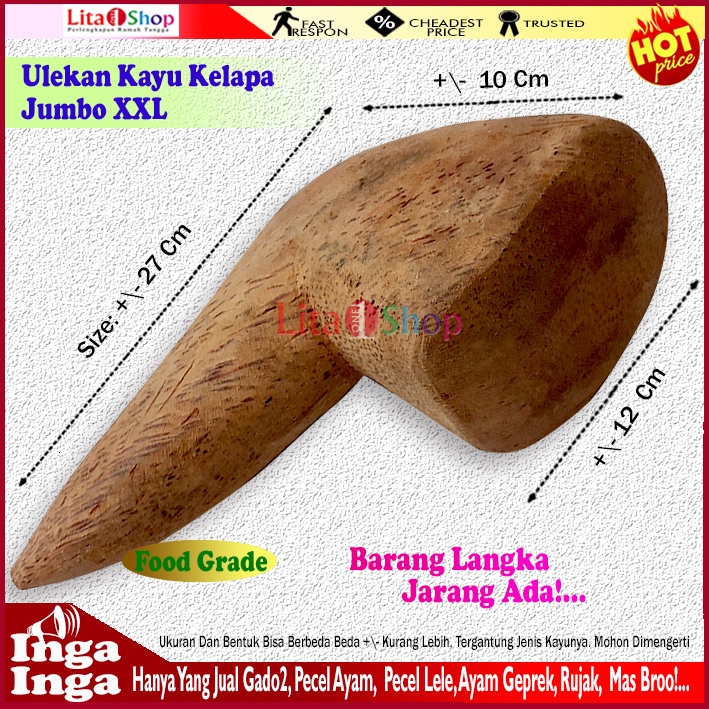 ulekan /mutu kayu kelapa super Jumbo XXL