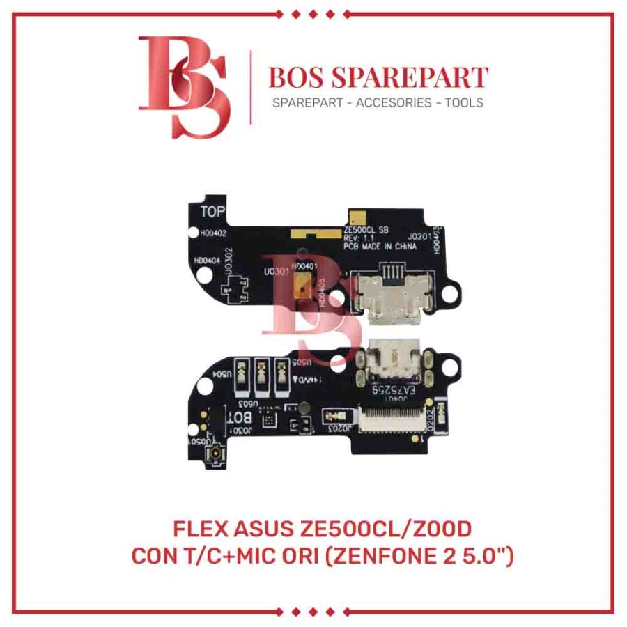 FLEXIBEL ASUS ZE500CL / Z00D + CONNECTOR CHARGER + MIC ORI