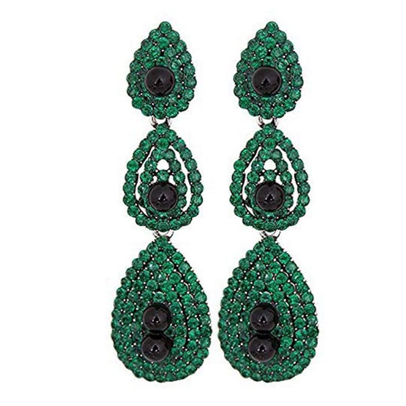 1920s Flapper Earrings Roaring 20s Anting Berlian Imitasi Gatsby Besar