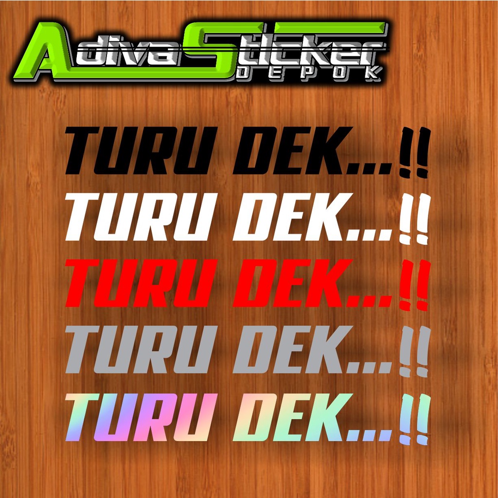 STIKER CUTTING TURU DEK!!!