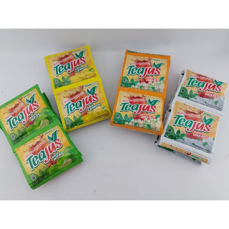 

[GROSIR] 60 PCS Minuman instan TEA JUS /Gula batu Lemon Apel Melati