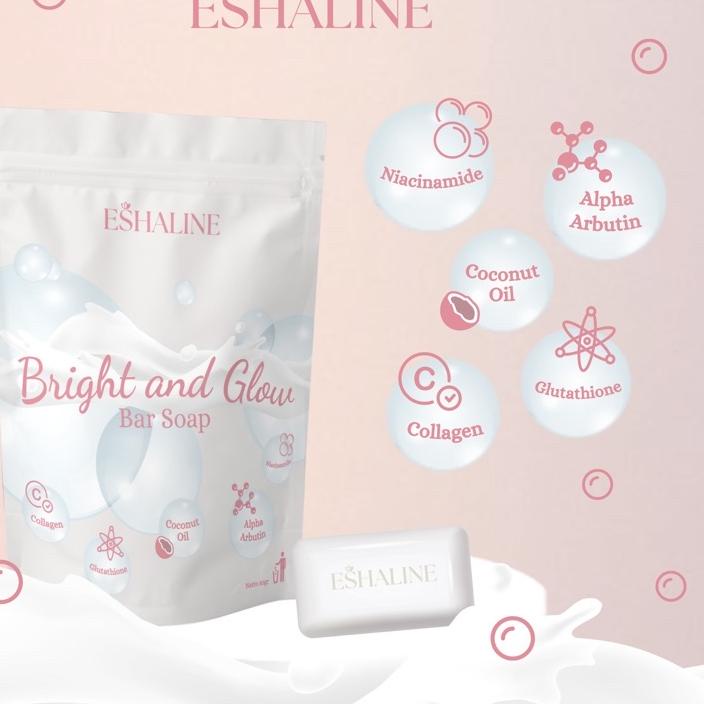 ESHALINE BRIGHT AND GLOW BAR SOAP | SABUN WHITENING | ESHALINE SOAP