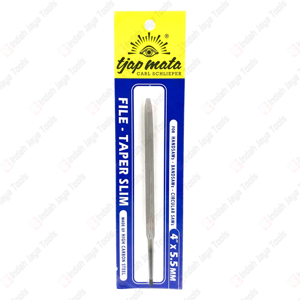 TJAP MATA Kikir Gergaji Kayu Segitiga 4 Inch - Slim Taper Files