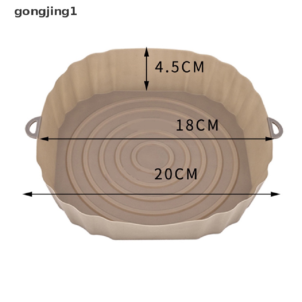 Ggg 18 cm Air Fryer Silicone Pot Penggorengan Udara Basket Liner Anti Lengket Oven Baking Tray ID