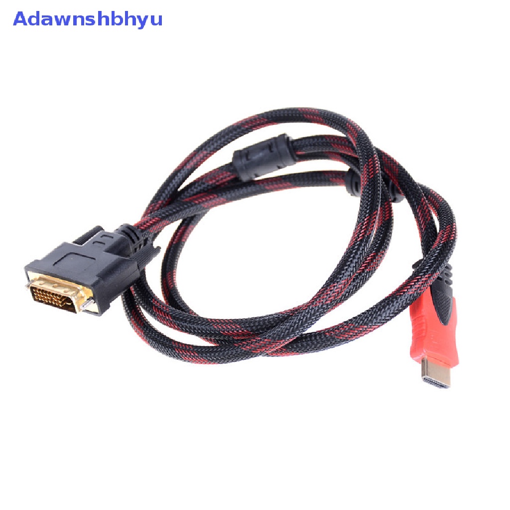 Adhyu 1.5m/5ft HDMI Male to DVI-D 24+1kabel Converter Adapter Male Gold Untuk HDTV ID