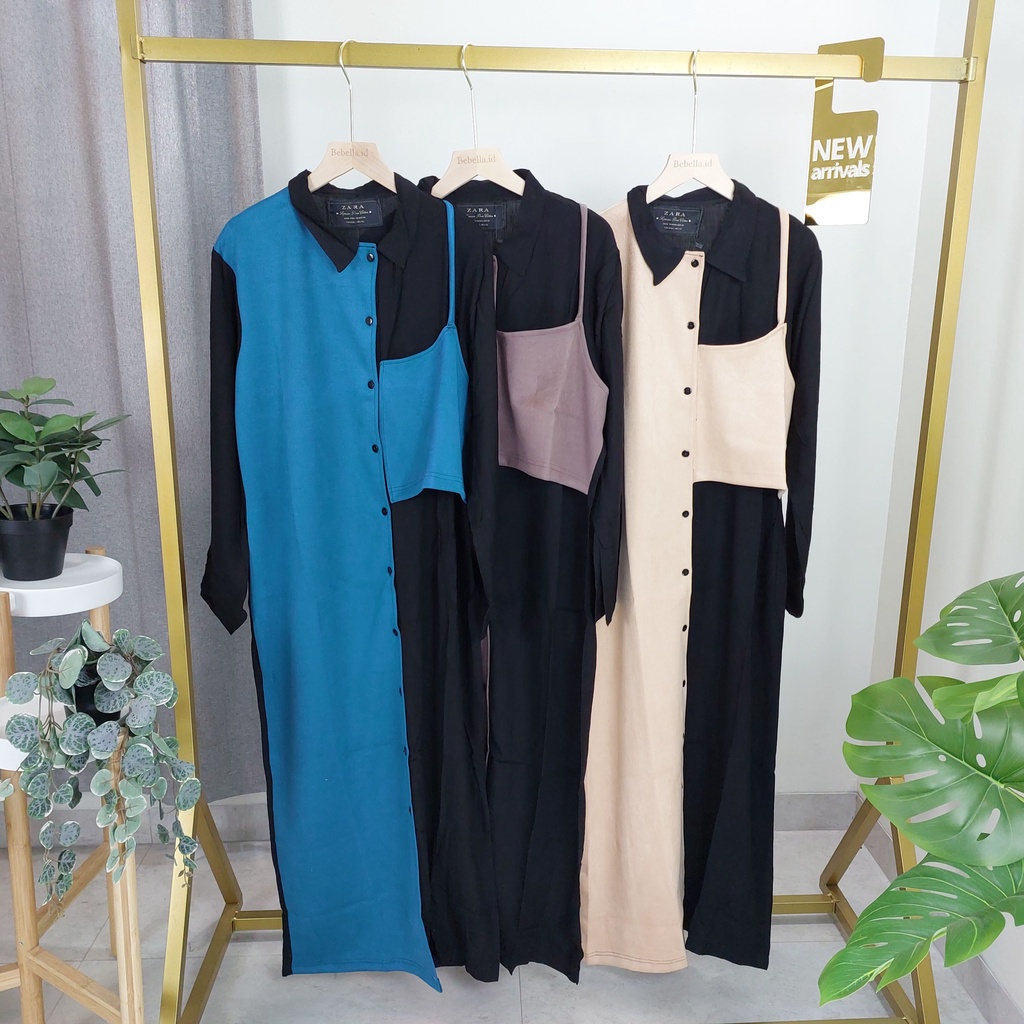 MAXI DRESS ZR SUEDE PREMIUM / LONG DRESS WANITA / FASHION WANITA NOB