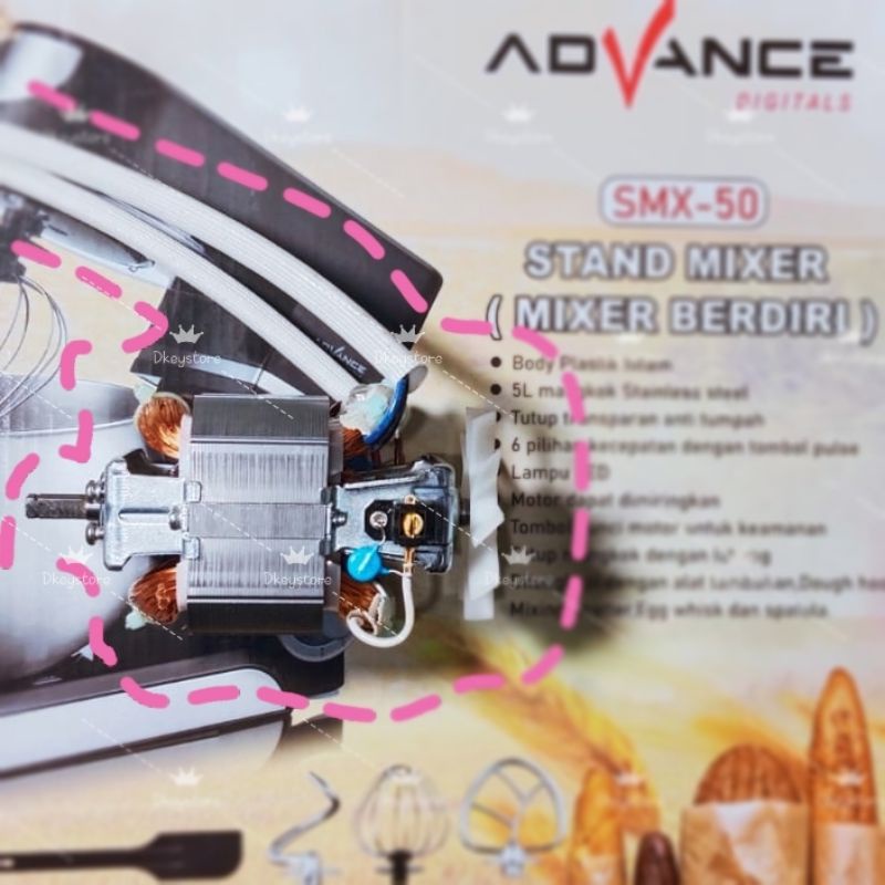 Jual Sparepart ADVANCE SMX 50 DINAMO MOTOR MIXER ADVANCE Shopee Indonesia
