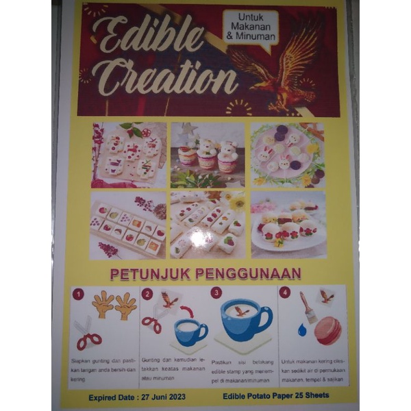 

Edible Creation Paper Transparan per 1000 lembar