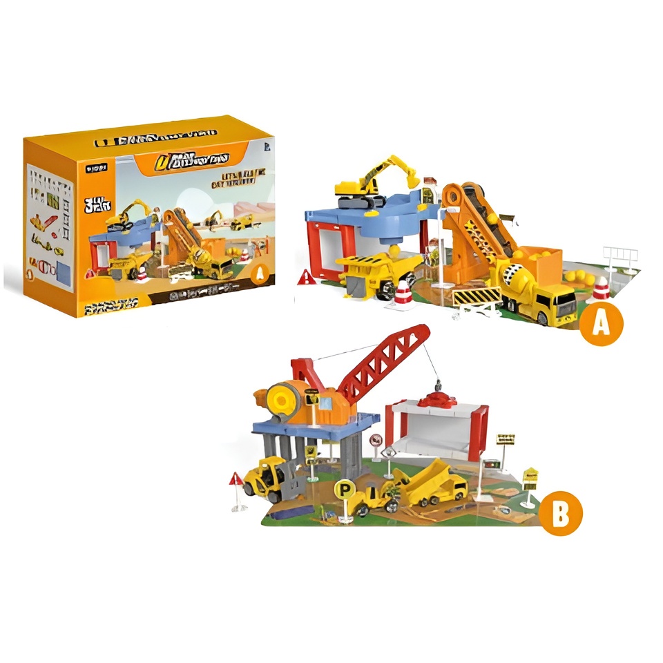 Mainan Mobil Diecast Truk Konstruksi | Mainan Anak Laki Laki Mobil Mobilan Urban Construction | Kado Ulang Tahun Anak Cowok